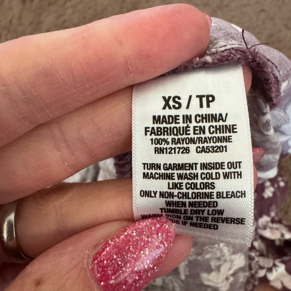 2 FOR $20 Tokyo Darling Boho Dress Purple Peasant Style Rayon Cottagecore XS - Picture 6 of 10